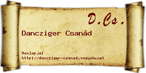 Dancziger Csanád névjegykártya